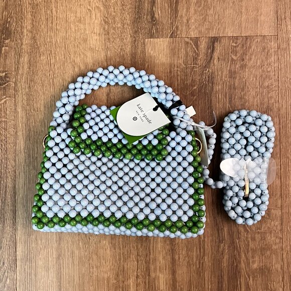NWT Kate Spade x Target Collab Beaded Handbag in Blue and Green - Picture 4 of 14